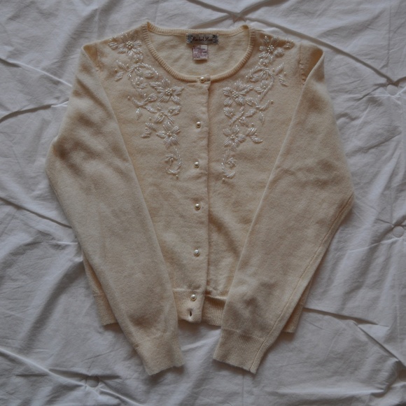 Rachel Max vintage-styled sweater with beadwork - Picture 1 of 4